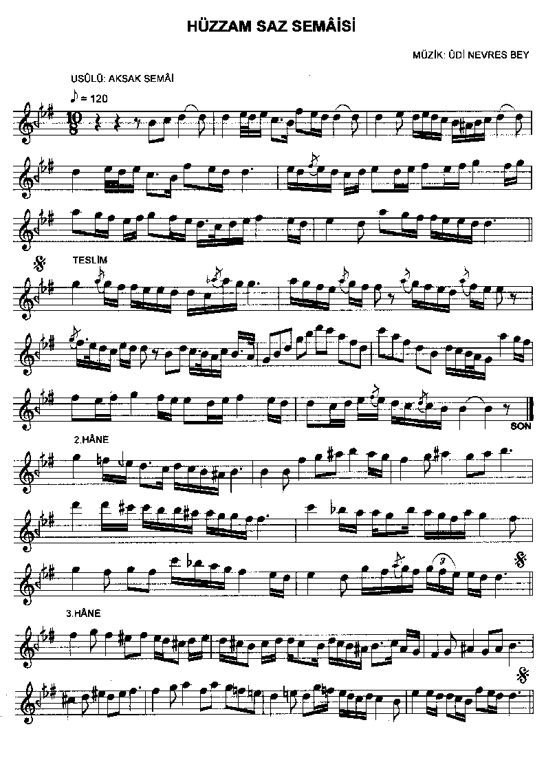 index of turkish nota nota huzzam